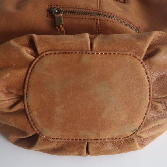 The SAK Leather Draw String Cross Body Shoulder Bag - Picture 12 of 12